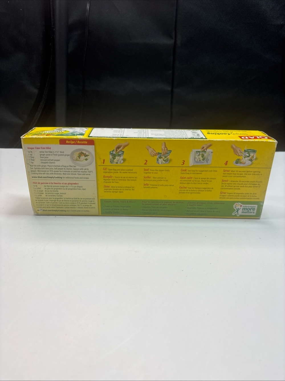 New Box of 10 Glad Simply Cooking Microwave Cooking Steaming Bags Discontinued - Picture 2 of 6